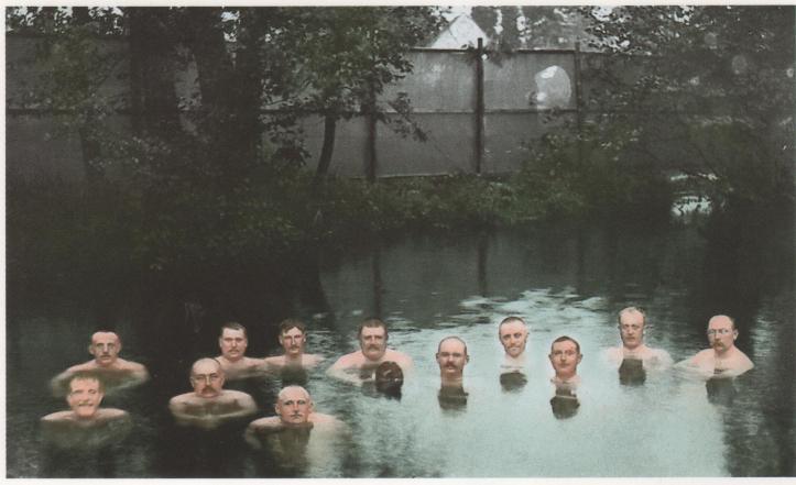 Men in water